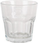 Clayre & Eef Set 6 pahare sticla transparenta alba Smile Ø 8x8 cm / 200 ml (BHSGL0010) Pahar