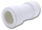 VECAMCO Merev PVC kondenzvízcső toldó, 20 mm átmérő, fehér (FF karmantyú) (9899-046-08) - hideget