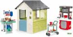 Smoby Set căsuță cu bucătărie și cărucior veterinar Jolie Life Smoby cu ușă mică și cărucior de servire (SM810737-15) Casuta pentru copii