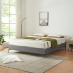 PremiumXL En. Casa Franciaágy Lilla textil 160x200 cm sötétszürke