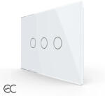 LIVOLO Intrerupator triplu cu touch Livolo din sticla standard Italian protocol ZigBee EC Alb (VL-FC3Z2-3G-11)