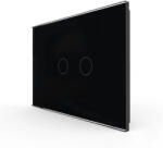 LIVOLO Intrerupator Dublu cu Touch din Sticla LIVOLO - Standard Italian Negru (VL-FC2-2G-3B)