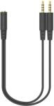 A4Tech Адаптер А4Tech AD-4P, от AUX(ж) към 2x AUX(м), 0.20m, черен (AD-4P)