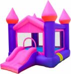 Pepita Castle Castel gonflabil 350x270x250cm cu tobogan - violet-roz (62052) Castel gonflabil