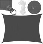 Sersimo Springos impermeabil pânză de soare pătrat 3x2m 160 g/m2 - Gri închis (SN0061)