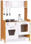 ECOTOYS fa Babakonyha fény- és hangeffekttel + kiegészítők - fehér-barna (PLK534)