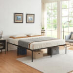 PremiumXL En. Casa Fémágy Vårdö 180x200 cm Fekete