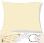 SPRINGOS vízálló szögletes Napvitorla 3x2m 160 g/m2 - Bézs (SN0060)