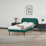 PremiumXL En. Casa Kárpitozott Ágy Porvoo bársony 90x200 cm sötétzöld