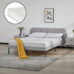 PremiumXL En. Casa Kárpitozott Ágy Porvoo Matraccal textil 140x200 cm szürke