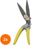 Z-TOOLS Set 2 x Foarfeca pentru Tuns Iarba, Manuala, Lama Rotativa, 33 cm (LIZ-2xZLN-ZTS5682) Foarfeca de gradina