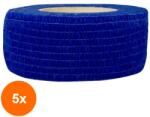 Prima Set 5 x Bandaj Coeziv Autoadeziv, 2.5 cm x 4.5 m, Albastru, Prima, 1 Rola (TEV-5xVTR-0161-025-ABS)