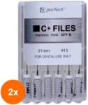 Vetro Design Set 2 x 6 Ace Endodontice C-Pilot, 15 Albe, 21 mm, pentru Canal Radicular (TEV-2xVTR-2712-15)