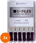 Vetro Design Set 2 x 6 Ace Endodontice C-Pilot, 10 Mov, 21 mm, pentru Canal Radicular (TEV-2xVTR-2712-10)