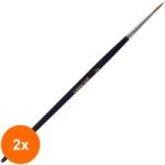 Vetro Design Set 2 x Pensula Kolinsky din Par Natural de Samur, Nr. 2 (TEV-2xVTR-1740-02)