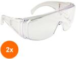 Prima Set 2 x Ochelari de Protectie Vizitatori, Prima, din Policarbonat, Lentile Transparente (TEV-2xVTR-0363-TRA)