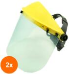 Vetro Design Set 2 x Masca de Protectie Faciala cu Vizor Transparent, din Plastic, Galbena, 20x 40 cm (TEV-2xVTR-1400)