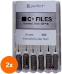 Vetro Design Set 2 x 6 Ace Endodontice C-Pilot, 08 Gri, 21 mm, pentru Canal Radicular (TEV-2xVTR-2712-08)