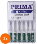 Prima Set 2 x 6 Ace Endodontice Kerr K-Files, Nr. 35 Verzi, 25 mm, pentru Canal Radicular, Prima (TEV-2xVTR-0629-35-VER)