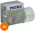 Prima Set 4 x Leucoplast Banda, Transparent, Polietilena, 2.5 cm x 4.5 m, pentru Fixarea Pansamentelor, Medical, Prima (TEV-4xVTR-0211)