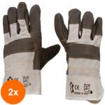 Vetro Design Set 2 x Manusi de Protectie din Piele de Bovina cu Manseta Textila (TEV-2xVTR-0329)