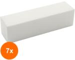 Prima Set 7 x Buffer de Unghii Prima, pentru Pilit si Lustruit, Bloc Alb, 10 cm, Granulatie 150 (TEV-7xVTR-1287-AB150)
