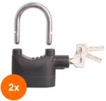 Feroneria Set 2 x Lacat cu Alarma, Anti-smulgere, Aliaj Inoxidabil, Feroneria (LIZ-2xZLN-ZLN1724)