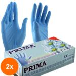 Prima Set 2 x 100 Manusi Examinare din Nitril, Prima, Nepudrate, Albastre, Marimea M (TEV-2xVTR-0727-M)
