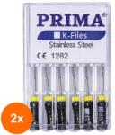 Prima Set 2 x 6 Ace Endodontice Kerr K-Files, Nr. 40 Negre, 25 mm, pentru Canal Radicular, Prima (TEV-2xVTR-0629-40-NEG)