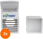 Vetro Design Set 2 x Dispenser Acrilic pentru Bulete de Vata, 5 x 5 cm (TEV-2xVTR-2022)