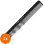 Vetro Design Set 2 x Pieptene din Plastic pentru Barbati, Ionic, Antistatic, 21 cm