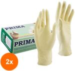 Prima Set 2 x 100 Manusi Examinare Prima, Latex, Nepudrate, Marimea M (TEV-2xVTR-0155-M)