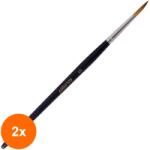 Vetro Design Set 2 x Pensula Kolinsky din Par Natural de Samur, Nr. 6 (TEV-2xVTR-1740-06)
