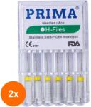 Prima Set 2 x 6 Ace Endodontice Headstrom H-Files, Marimea 15 Albe, 25 mm, pentru Canal Radicular, Prima (TEV-2xVTR-0981-15-ALB)