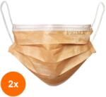 Prima Set 2 x 50 Masti Chirurgicale Medicale, Prima, cu Elastic, Portocalii (TEV-2xVTR-0283-ELS-POR)