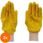 Vetro Design Set 2 x Manusi de Protectie Textile, 25 cm, Impregnate Partial cu Cauciuc, XL, Galbene (TEV-2xVTR-0315)