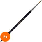 Vetro Design Set 2 x Pensula Kolinsky din Par Natural de Samur, Nr. 4 (TEV-2xVTR-1740-04)