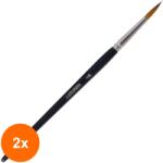 Vetro Design Set 2 x Pensula Kolinsky din Par Natural de Samur, Nr. 8 (TEV-2xVTR-1740-08)