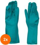 Vetro Design Set 2 x Manusi din Nitril, Captusite cu Puf de Bumbac, Verzi, Marimea L (TEV-2xVTR-0309-NB-L)