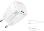 XO CE06 USB-C Hálózati Gyorstöltő Adapter 30W + USB-C kábel - Fehér (CE06 C) (CE06 C)