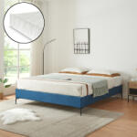 PremiumXL En. Casa Franciaágy Lilla Matraccal bársony 180x200 cm kék