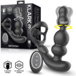 INTOYOU Klark análvibrátor forgó fejrésszel, péniszhámmal, távirányítóval (fekete) - ovszer-vasarlas