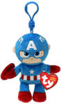  Beanie Babies clip plüss CAPTAIN AMERICA, 8, 5 cm