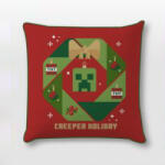 Carbotex Minecraft Creeper Holiday Karácsony párnahuzat 40x40 cm Velúr (CBX240522MC)
