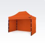 BRIMO Gyorsan felállítható sátor 2x3m (3 fal): Acél szilárdság a piacosok számára - plusz 3 oldalfal - Narancssárga