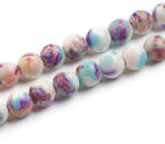  Barna Türkiz Lila Tengeri Jáspis Regalit Ásványgyöngy 4mm