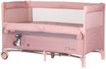 Chipolino Patut pliabil Chipolino Relax, laterala culisanta pentru side-sleeping, geanta transport, pana la 15 kg, Pink marshmallow - Roz (KOSIRE259PM)