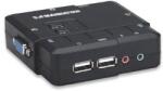 Manhattan 151252 KVM kapcsoló Fekete (151252) (151252)