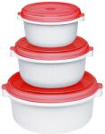 emsa 518999 élelmiszertároló doboz Vörös, Fehér 3 db (518999) (518999)