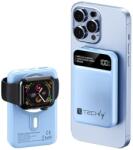 TECHLY I-CHARGE-10LCDBL külső akkumulátor Lítium-polimer (LiPo) 10000 mAh Vezeték nélkül tölthető Kék (TLY_621307) (TLY_621307)